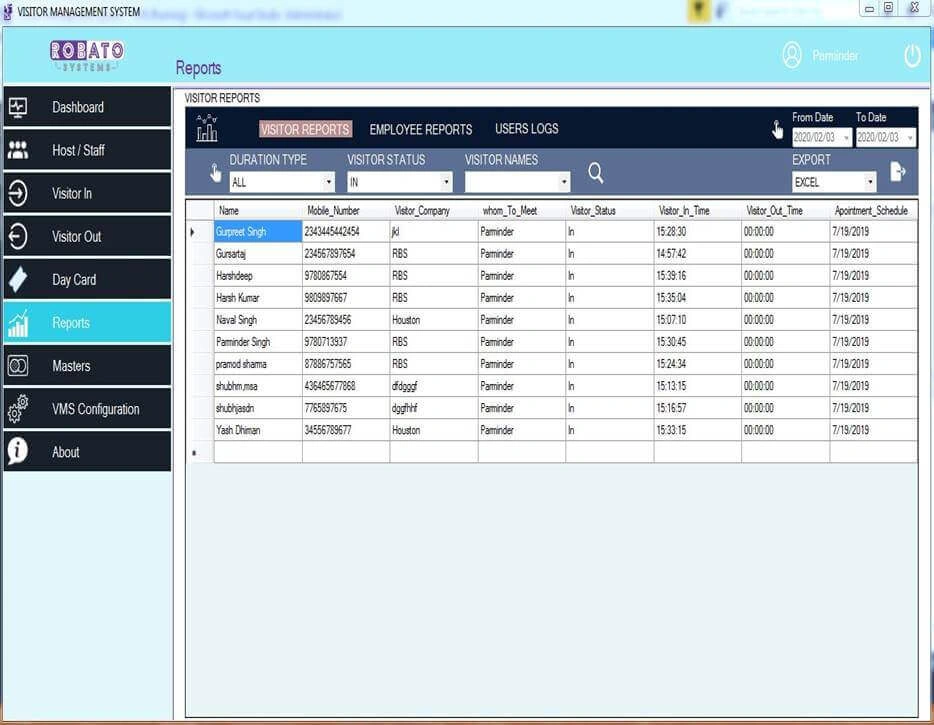 Report Management Interface